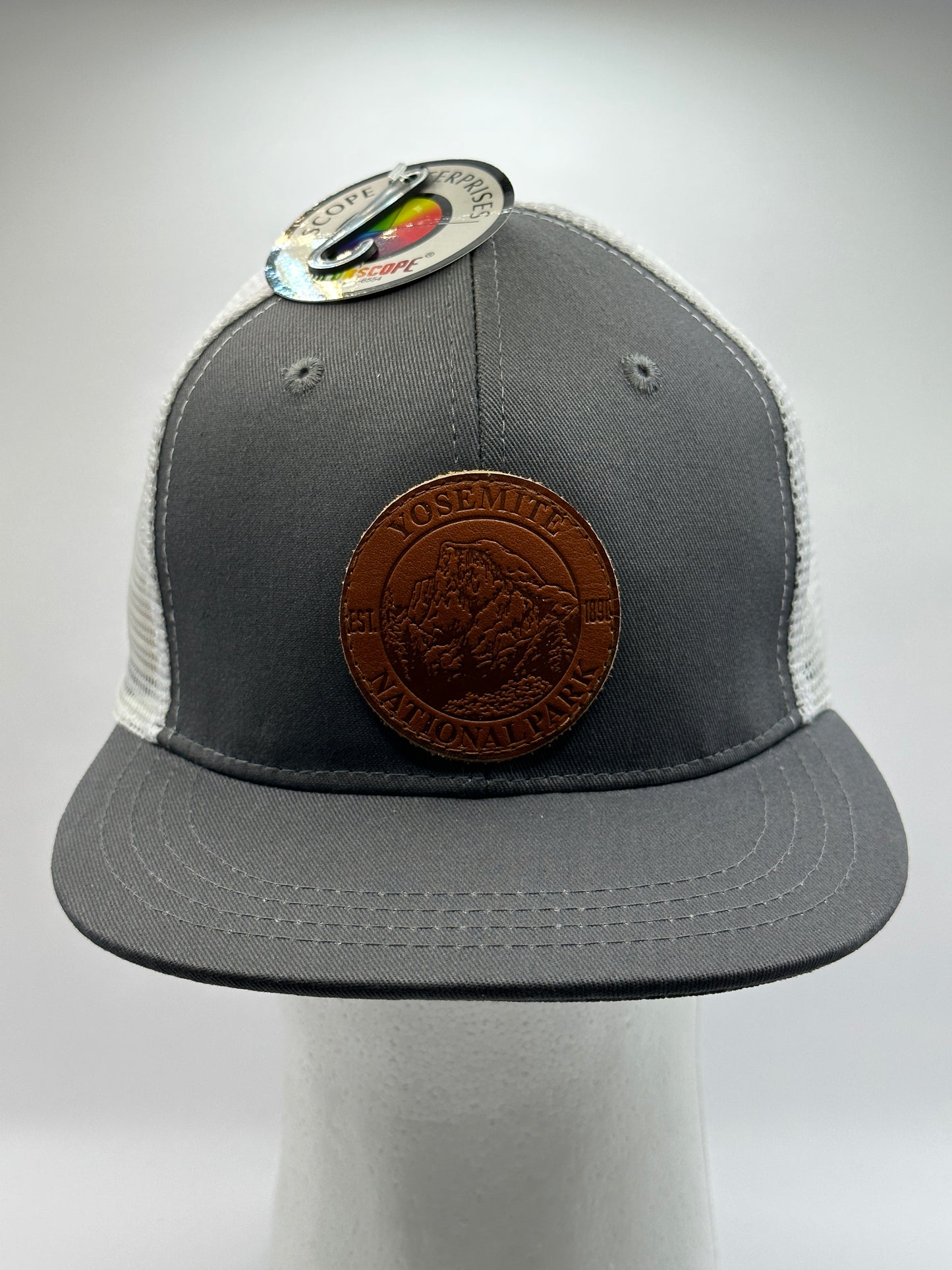 Gray Round Leather