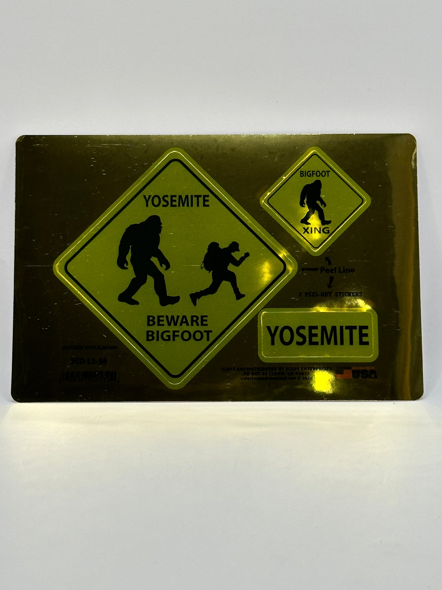 Gold Bigfoot Sign