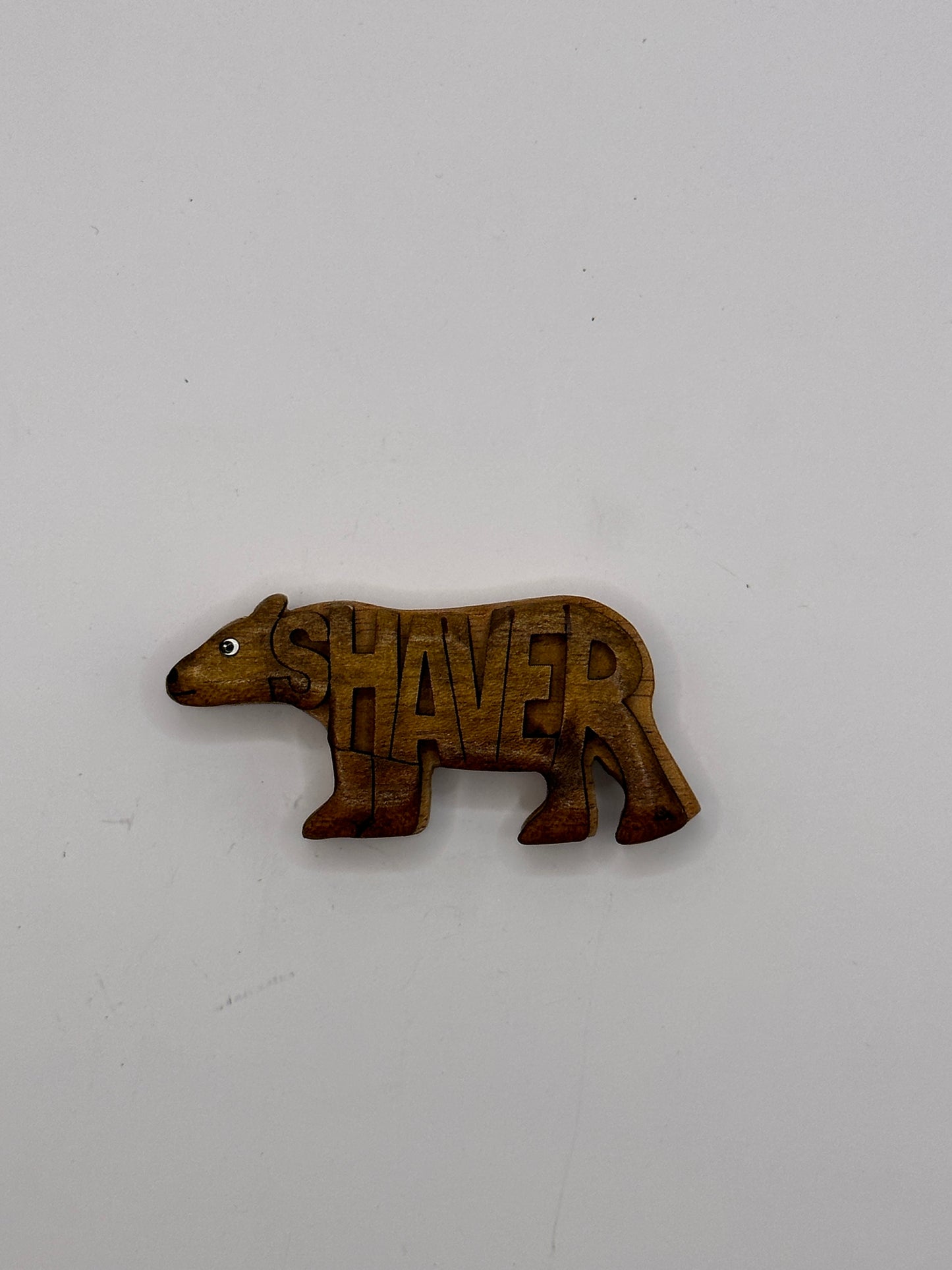 Wood Brown Bear Letters