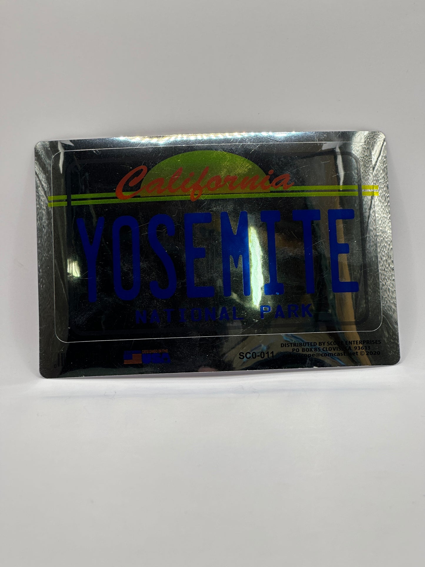 Silver License Plate