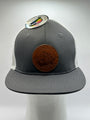 Gray Round Leather