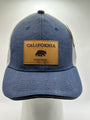 Blue Gray Mesh Leather Square
