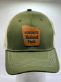 Green Leather Park Sign